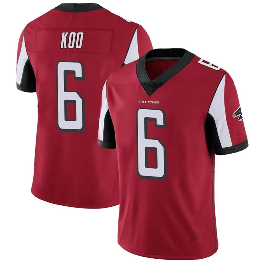 A.Falcons #6 Younghoe Koo Player Red Vapor Untouchable Limited Football Jerseys