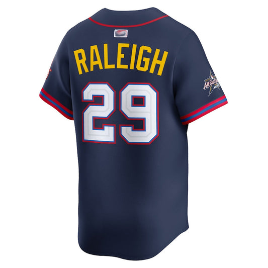 American League #29 Cal Raleigh Player Navy All-Star Edition Limited Baseball Jerseys