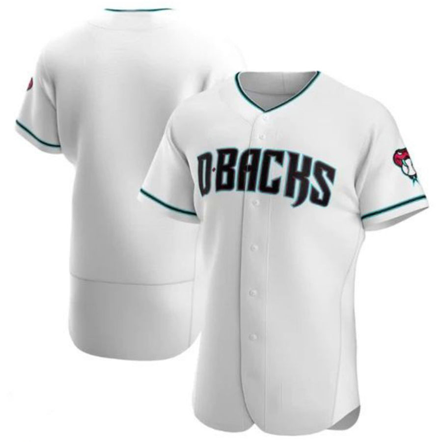 A.Diamondbacks Blank Player White Teal Elite Stitches Baseball Jerseys