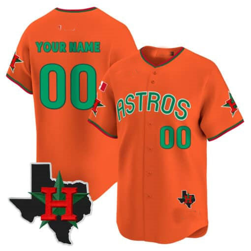 Custom H.Astros Mexico Texas Patch Vapor Premier Limited V3 Baseball Jerseys