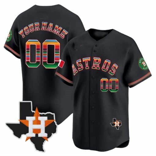 Custom H.Astros Mexico Texas Patch Vapor Premier Limited Stitched Baseball Jerseys