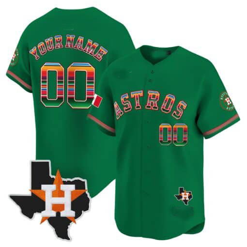 Custom H.Astros Mexico Texas Patch Vapor Premier Limited Stitched Baseball Jerseys