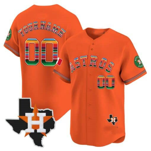 Custom H.Astros Mexico Texas Patch Vapor Premier Limited Stitched Baseball Jerseys