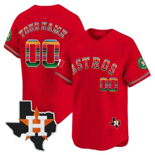 Custom H.Astros Mexico Texas Patch Vapor Premier Limited Stitched Baseball Jerseys