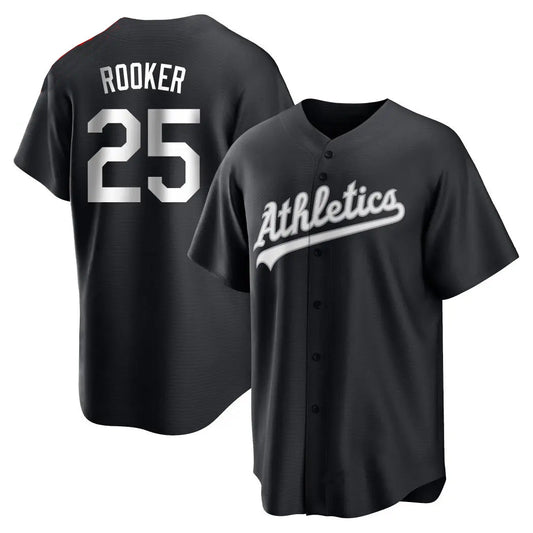Athletics #25 Brent Rooker Player City Connect Home Black Baseball Jerseys