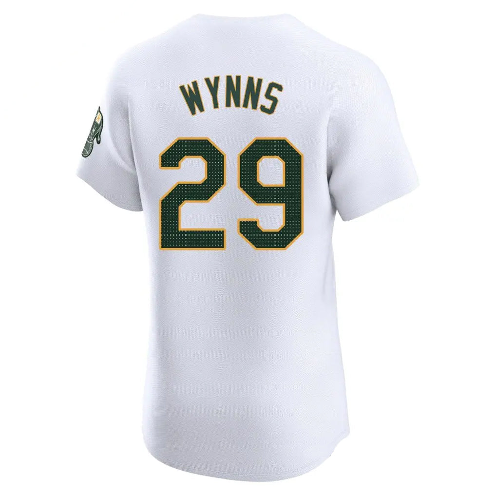 Athletics #29 Austin Wynns Player White Elite Home Baseball Jerseys