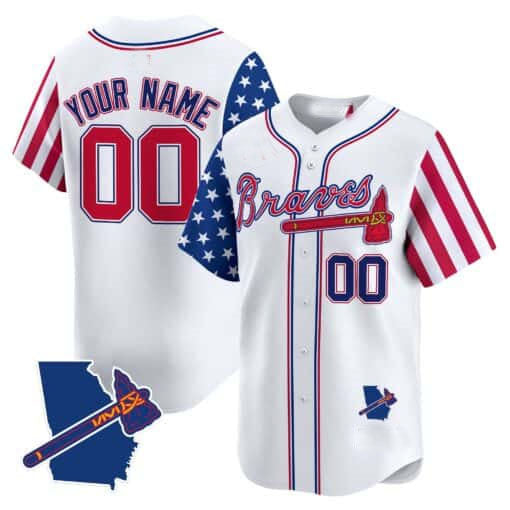 Custom A.Braves Independence Day Vapor Premier Limited V2 Baseball Jerseys