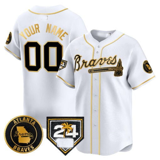 Custom A.Braves Spring Training Patch Vapor Premier Limited Baseball Jerseys