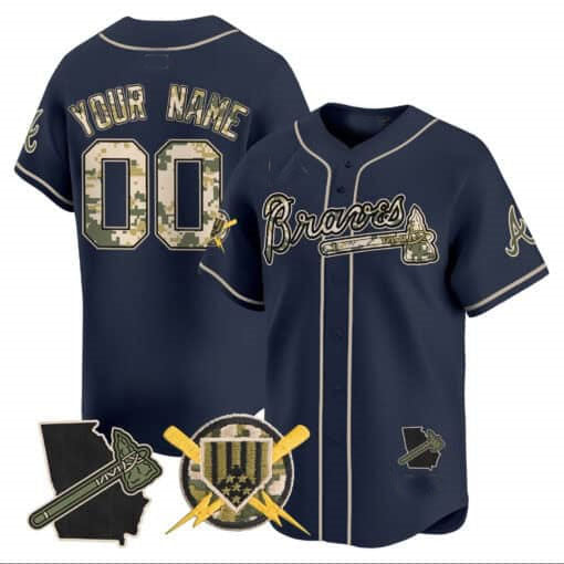 Custom A.Braves Armed Forces Day Vapor Premier Limited Stitched Baseball Jerseys