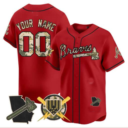 Custom A.Braves Armed Forces Day Vapor Premier Limited Stitched Baseball Jerseys