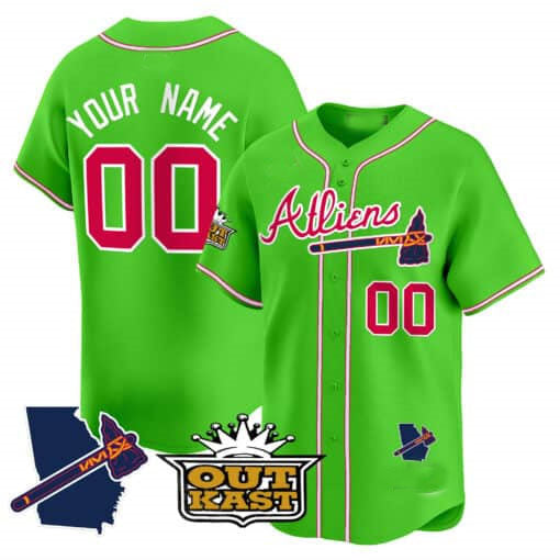 Custom A.Braves Atliens Vapor Premier Limited V2 Baseball Jerseys