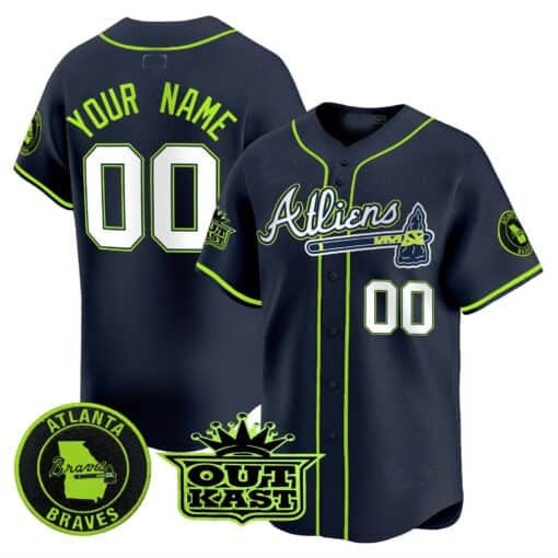 Custom A.Braves Atliens Vapor Premier Limited Baseball Jerseys