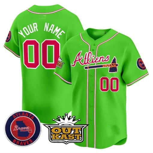 Custom A.Braves Atliens Vapor Premier Limited Baseball Jerseys