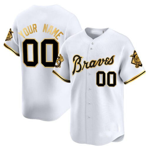 Custom A.Braves Peaches n?�� Cream Vapor Premier Limited Baseball Jerseys