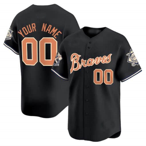 Custom A.Braves Peaches n?�� Cream Vapor Premier Limited Baseball Jerseys