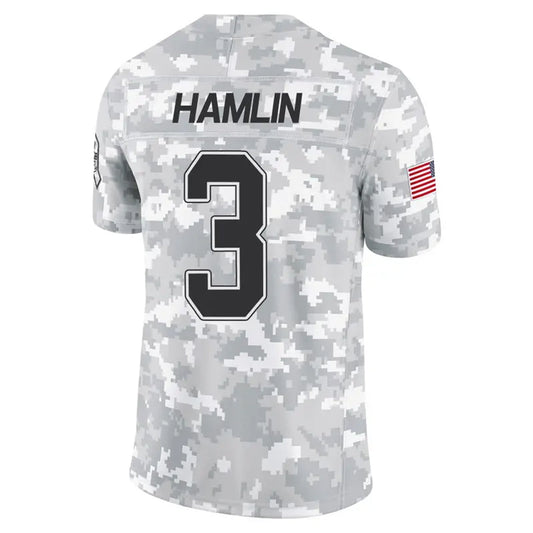 B.Bills #3 Damar Hamlin Player Arctic Camo Salute to Service Limited Football Jerseys