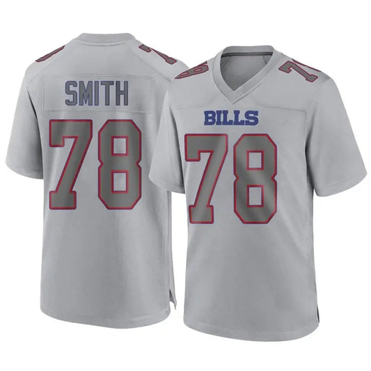 B.Bills #78 Bruce Smith Player Gray Game Football Jerseys