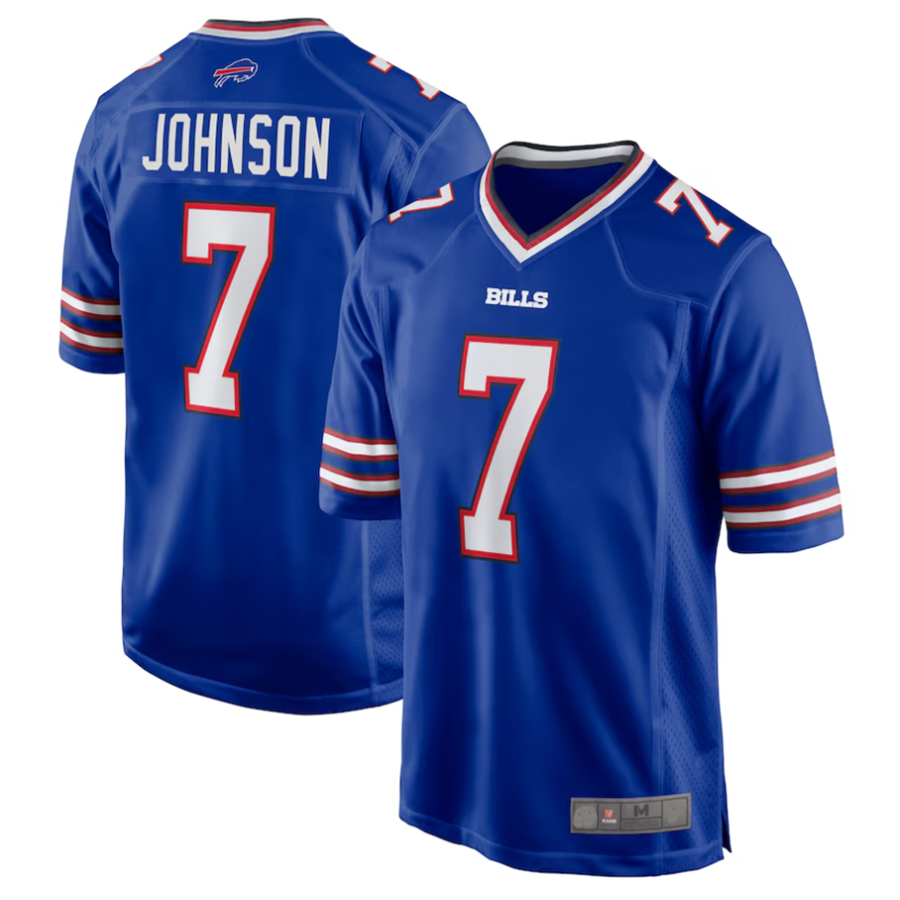 B.Bills #7 Taron Johnson Player Royal Game Football Jerseys