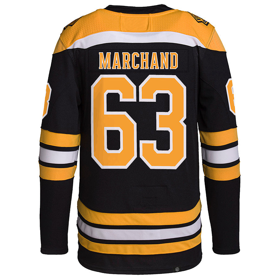 B.Bruins #63 Brad Marchand Player Black Home Hockey Jerseys