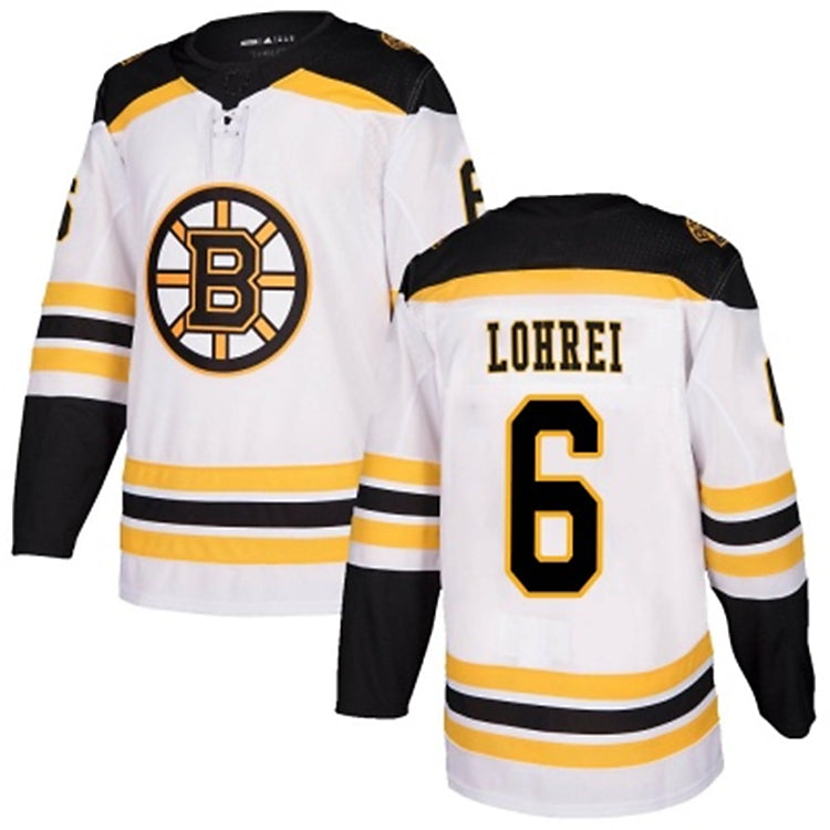 B.Bruins #6 Mason Lohrei Player Fanatics Beige Alternate Hockey Jerseys