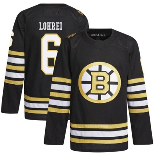 B.Bruins #6 Mason Lohrei Player Fanatics Breakaway Home Black Hockey Jerseys
