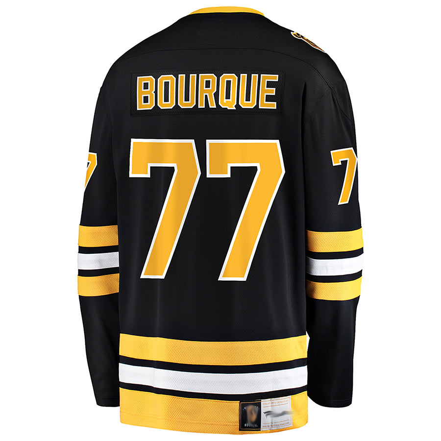 B.Bruins #77 Ray Bourque Player Fanatics Black Breakaway Hockey Jerseys
