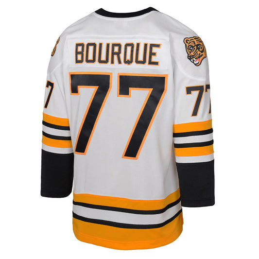 B.Bruins #77 Ray Bourque Player Fanatics White Home Hockey Jerseys