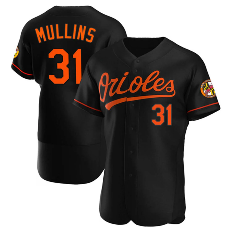 B.Orioles #31 Cedric Mullins Player Black Replica Elite Baseball Jerseys