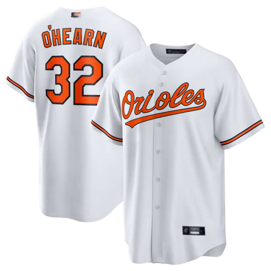 B.Orioles #32 Ryan O'Hearn Player White Home Replica Baseball Jerseys
