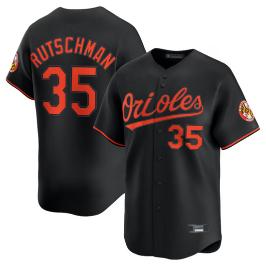 B.Orioles #35 Adley Rutschman Black Limited Player Game Jersey American Stitched Baseball Jerseys