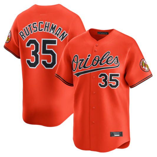 B.Orioles #35 Adley Rutschman White Limited Player Game Jersey American Stitched Baseball Jerseys