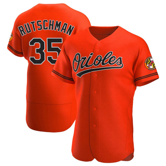 B.Orioles #35 Adley Rutschman Player Orange Limited Elite Stitched Baseball Jerseys