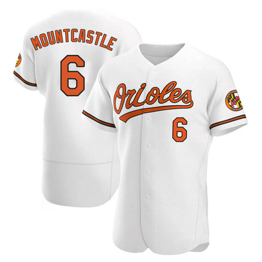 B.Orioles #6 Ryan Mountcastle Player White Limited Elite Baseball Jerseys