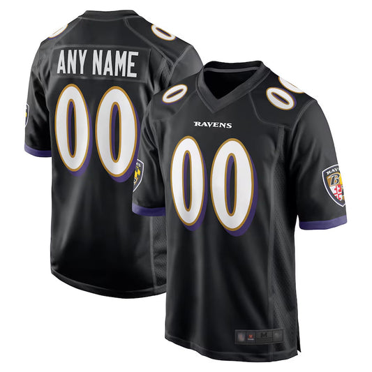 B.Ravens Game Alternate Football Jerseys - Tough Black - Custom