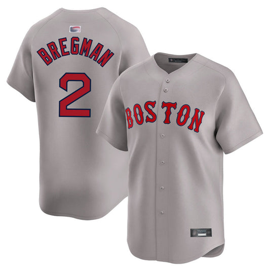 B.Red Sox #2 Alex Bregman Player Road Limited Baseball Jerseys