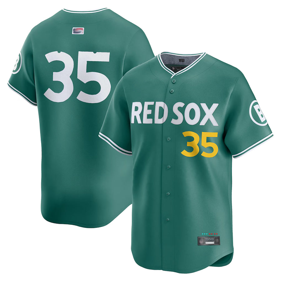 B.Red Sox #35 Garrett Crochet Player Green City Connect Limited Baseball Jerseys