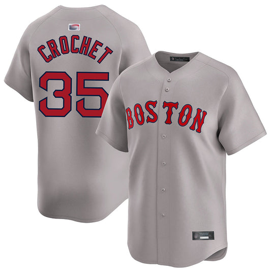 B.Red Sox #35 Garrett Crochet Player Road Home Limited Baseball Jerseys