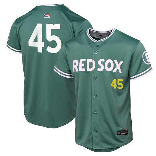 B.Red Sox #45 Pedro Martinez Player Green City Connect Limited Baseball Jerseys