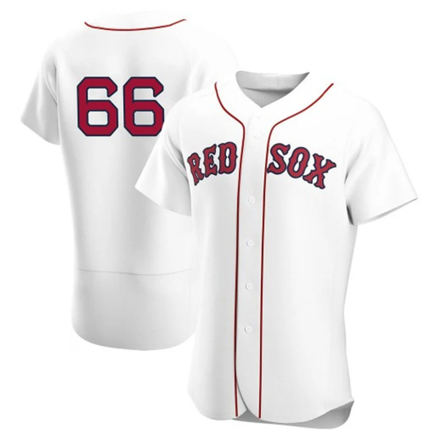 B.Red Sox #66 Brayan Bello Player White Home Replica Elite Baseball Jerseys