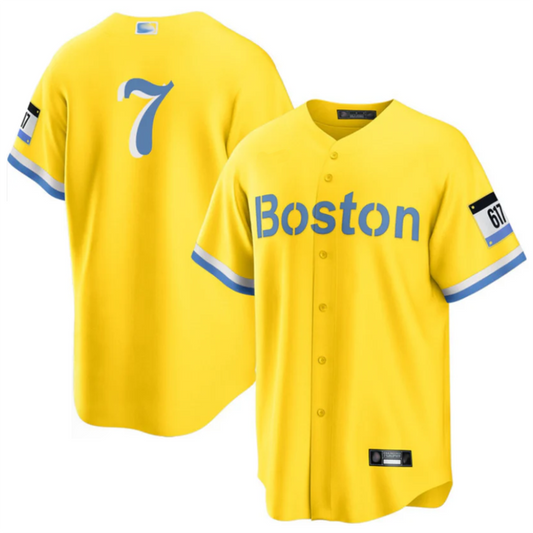 B.Red Sox #7 Masataka Yoshida Player City Connect Replica Baseball Jerseys
