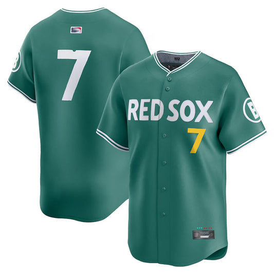 B.Red Sox #7 Masataka Yoshida Player Green City Connect Limited Baseball Jerseys