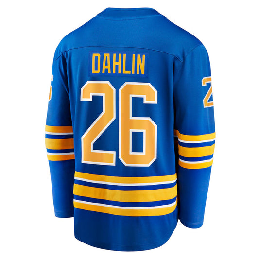 B.Sabres #26 Rasmus Dahlin Player Fanatics Royal Home Breakaway Hockey Jerseys