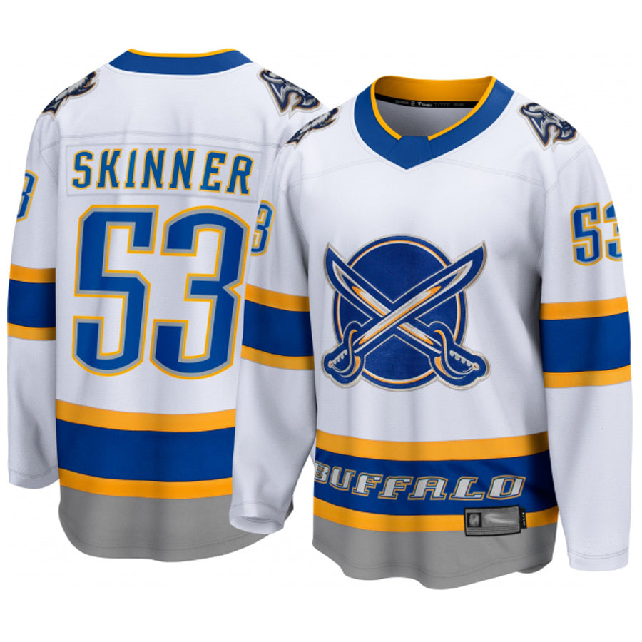 B.Sabres #53 Jeff Skinner Player Fanatics Special Edition White Replica Hockey Jerseys