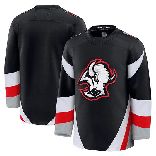 B.Sabres Blank Player Fanatics Alternate Premium Black Hockey Jerseys