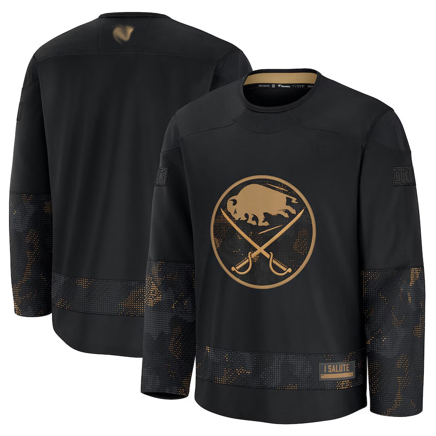 B.Sabres Blank Player Fanatics  Military Appreciation Black Hockey Jerseys