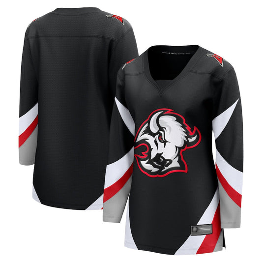 B.Sabres Fanatics Blank Player Black Alternate Premier Breakaway Hockey Jerseys