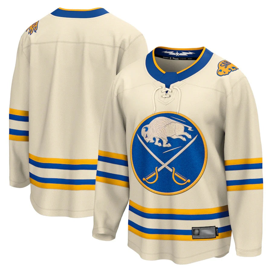 B.Sabres Blank Player Heritage Classic Cream Fanatics Breakaway Hockey Jerseys