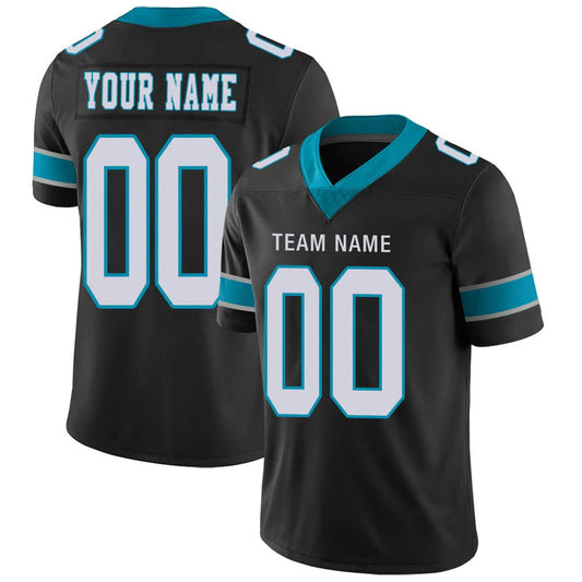Custom C.Panthers Black Personalized Design Football Jerseys