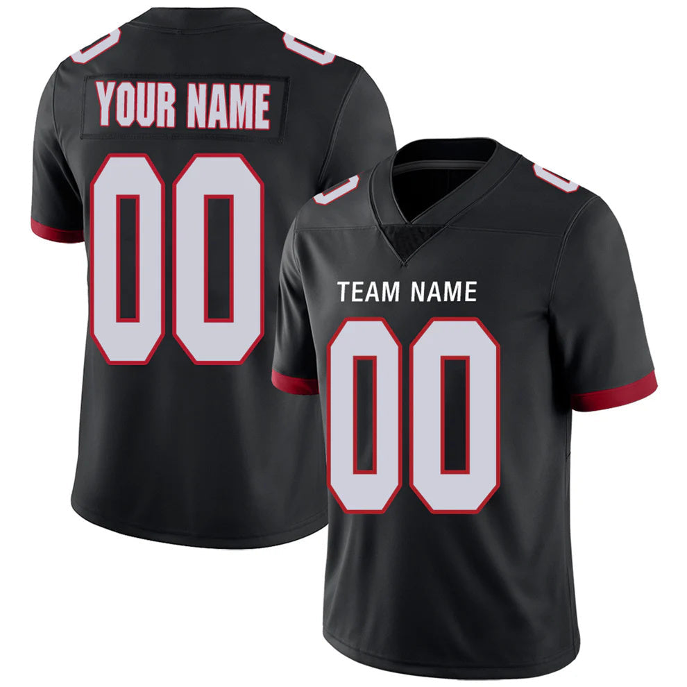 Custom A.Falcons Black Personalized Design Football Jerseys