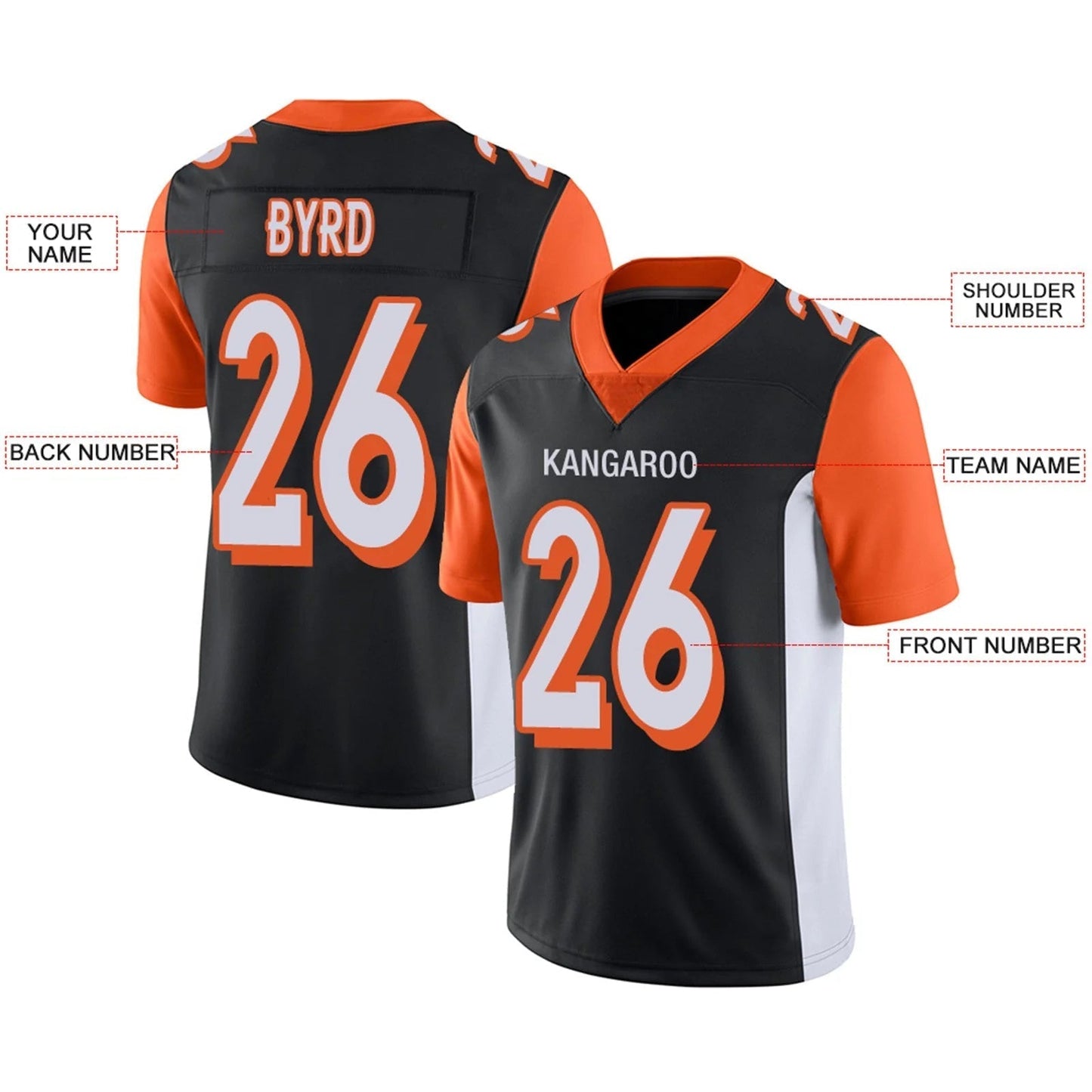 Custom C.Bengals Black Personalized Design Football Jerseys